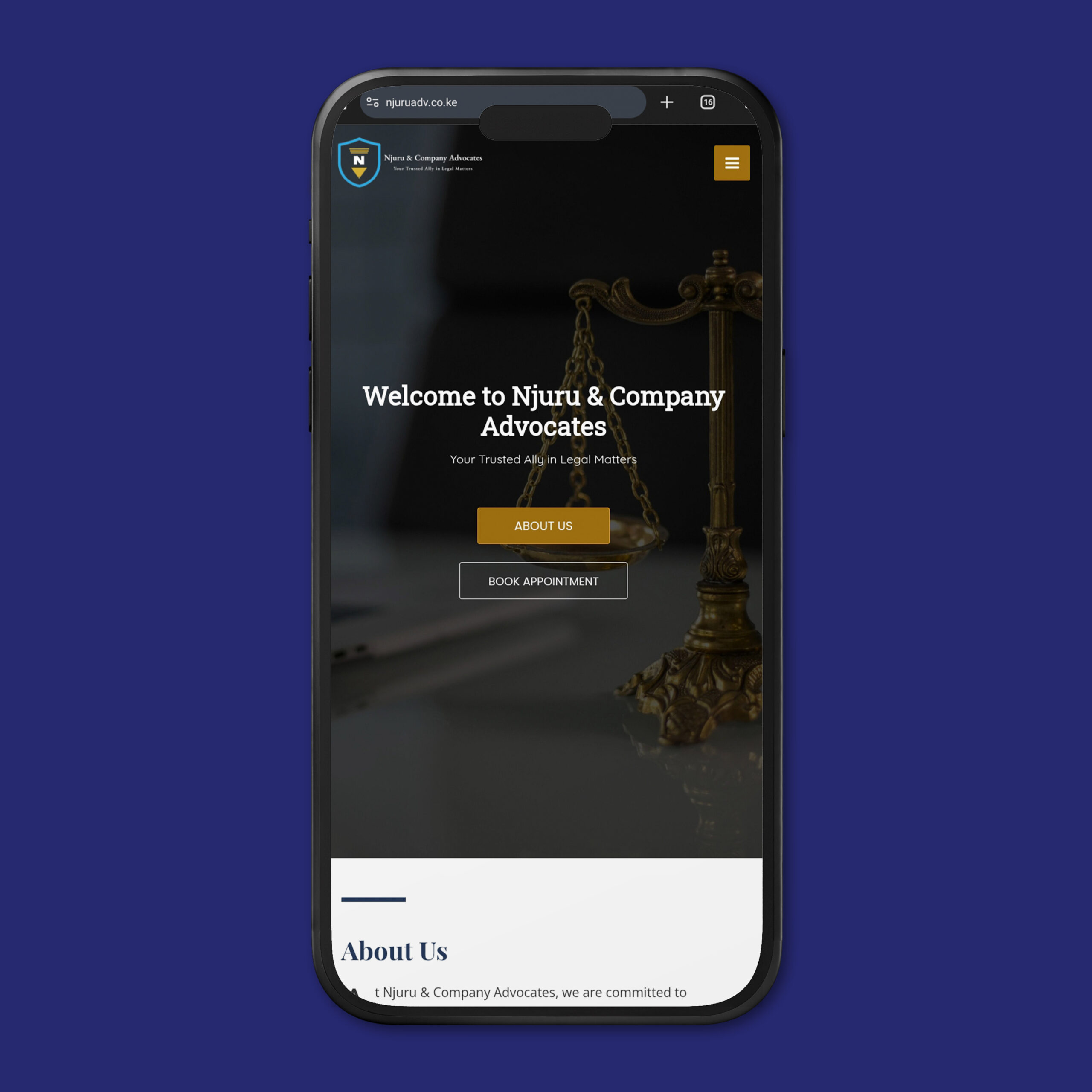 Modern mobile app login screen mockup psd